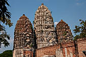 Thailand - Old Sukhothai - Wat Si Sawai. Khmer style corncob shaped prangs. 